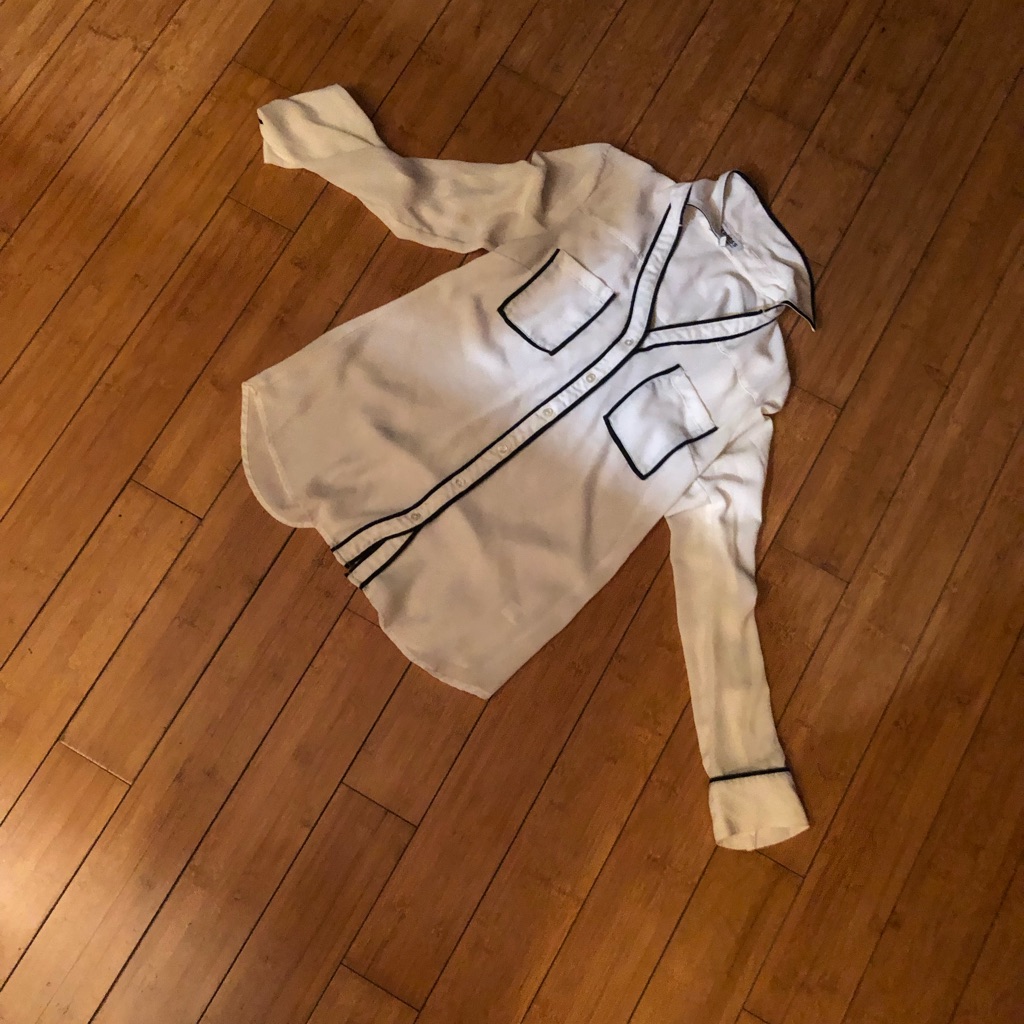 Black White Express Button Down